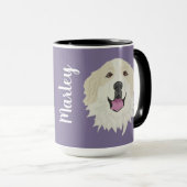 カスタマイズ可能な素晴らしPyrenee Badgerマーキング マグカップ (正面右)