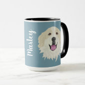 カスタマイズ可能な素晴らしPyrenee Badgerマーキング マグカップ (正面右)