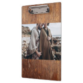 カスタマイズ可能な素朴フォトウッドテクスチャデザイン クリップボード (左)