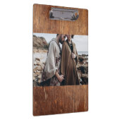 カスタマイズ可能な素朴フォトウッドテクスチャデザイン クリップボード (右)