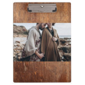 カスタマイズ可能な素朴フォトウッドテクスチャデザイン クリップボード (正面)
