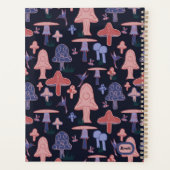 カスタマイズ可能な紫とピンクのキノコ プランナー手帳 (裏面)