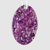 カスタマイズ可能な紫のジオード写真クリスマス オーナメント (正面)