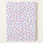 カスタマイズ可能な紫のフローラプランナー プランナー手帳 (裏面)