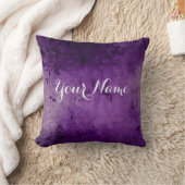 カスタマイズ可能な紫色のグラデーション名の枕 クッション (ブランケット)