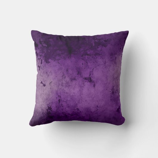 カスタマイズ可能な紫色のグラデーション名の枕 クッション (裏面)