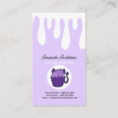 カスタマイズ可能な紫色の悪魔のカップケーキの名刺 名刺 (裏面)