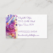 カスタマイズ可能な紫銀河系アルコールインク  名刺 (裏面)