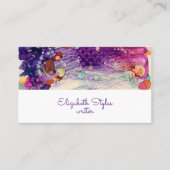 カスタマイズ可能な紫銀河系アルコールインク  名刺 (正面)