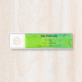 カスタマイズ可能な組織の大きい四角形（白黒） サインプレート (正面)