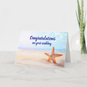 カスタマイズ可能な結婚おめでたいヒトデ カード (正面)