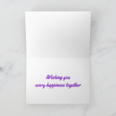 カスタマイズ可能な結婚おめでとうのスポットライト カード (内部)