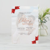 カスタマイズ可能な結婚クリスマスの写真招待状 招待状 (スタンド正面)