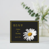 カスタマイズ可能な結婚デイジーの応答カード 出欠カード (スタンド正面)