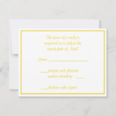 カスタマイズ可能な結婚デイジーの応答カード 出欠カード (裏面)