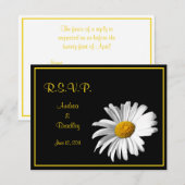 カスタマイズ可能な結婚デイジーの応答カード 出欠カード (正面/裏面)