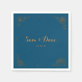 カスタマイズ可能な結婚フローラのナプキン スタンダードカクテルナプキン