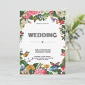 カスタマイズ可能な結婚フローラ 招待状 (スタンド正面)