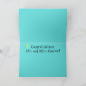 カスタマイズ可能な結婚レトロのカップルグリーティングカード カード (内部)