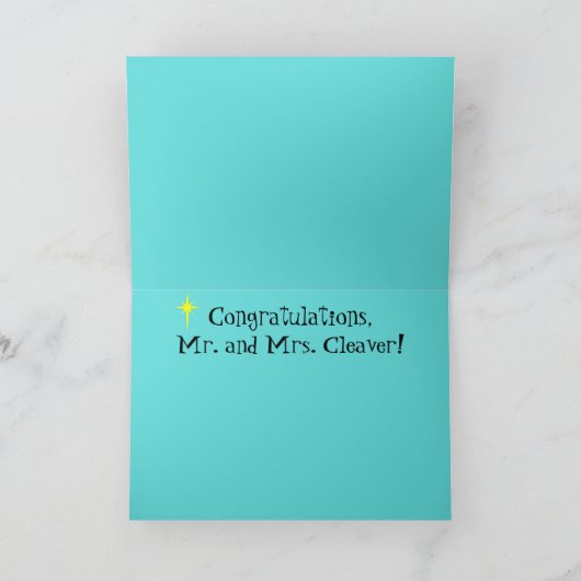 カスタマイズ可能な結婚レトロのカップルグリーティングカード カード (内部)