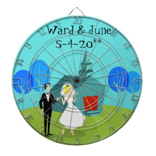 カスタマイズ可能な結婚レトロのカップルDartボード ダーツボード