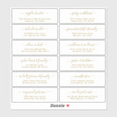 カスタマイズ可能な結婚式のゲスト住所ラベルシール シール (シート)