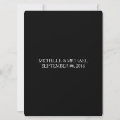 カスタマイズ可能な結婚式の受付メニュー 招待状 (裏面)