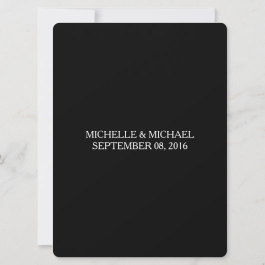 カスタマイズ可能な結婚式の受付メニュー 招待状 (裏面)