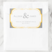 カスタマイズ可能な結婚式の引き出物ラベルシール 長方形シール (バッグ)