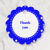 カスタマイズ可能な結婚式の引き出物ラベル フェイバータグ (裏面)