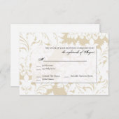 カスタマイズ可能な結婚式の応答RSVPカード 出欠カード (正面/裏面)