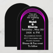 カスタマイズ可能な結婚式の招待状 | エレガント 招待状 (正面/裏面)