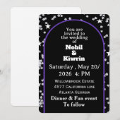 カスタマイズ可能な結婚式の招待状 | エレガント 招待状 (正面/裏面)