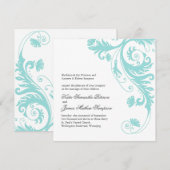 カスタマイズ可能な結婚式の招待状 招待状 (正面/裏面)