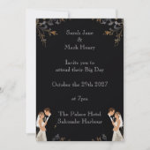 カスタマイズ可能な結婚式招待状のレイアウト 招待状 (正面)