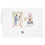 カスタマイズ可能な結婚式招待状カード4面 (裏面横)