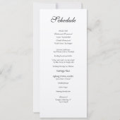 カスタマイズ可能な結婚式招待状セットのスケジュール 招待状 (裏面)