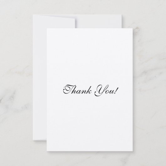 カスタマイズ可能な結婚式招待状セットは感謝していしています サンキューカード (正面)