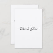 カスタマイズ可能な結婚式招待状セットは感謝していしています サンキューカード (正面/裏面)