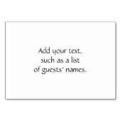 カスタマイズ可能な結婚式招待状セット テーブルナンバー (裏面)