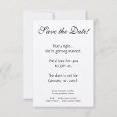 カスタマイズ可能な結婚式招待状セット 招待状 (裏面)