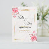 カスタマイズ可能な結婚式招待状テンプレート サンキューカード (スタンド正面)