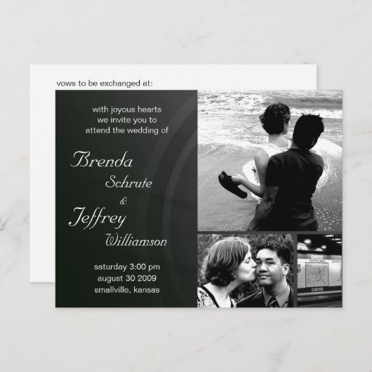 カスタマイズ可能な結婚式招待状写真イメージ インビテーションポストカード (正面/裏面)