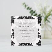カスタマイズ可能な結婚式招待状::ダマスク 招待状 (スタンド正面)