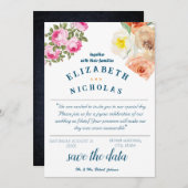 カスタマイズ可能な結婚式招待状、結婚boho's 招待状 (正面/裏面)