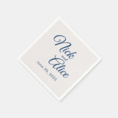 カスタマイズ可能な結婚式、婚約- BLUE Color スタンダードカクテルナプキン (角)