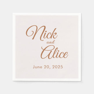 カスタマイズ可能な結婚式、婚約- COFFEE Color スタンダードカクテルナプキン