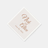 カスタマイズ可能な結婚式、婚約- COFFEE Color スタンダードカクテルナプキン (角)