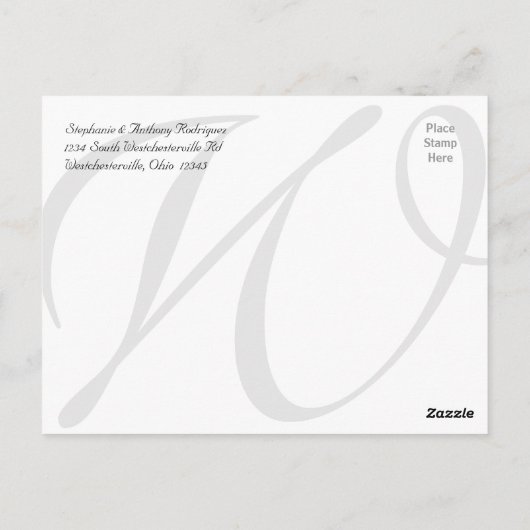 カスタマイズ可能な結婚白のサンキューカード3枚の写真 ポストカード (裏面)