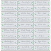 カスタマイズ可能な結婚青のゲスト住所 シール (正面)